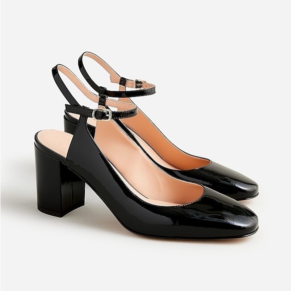 J Crew Maisie ankle-strap heels in patent leather BX933 - Picture 1 of 3
